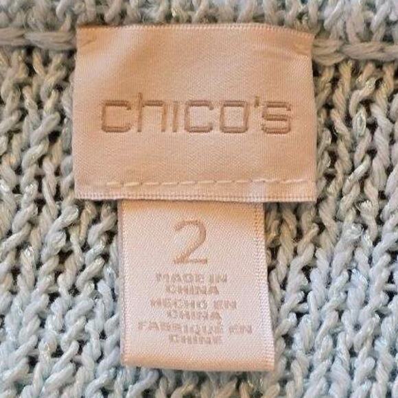 CHICOS Women's Light Blue Sweater SIZE 2‎ large - Picture 6 of 8